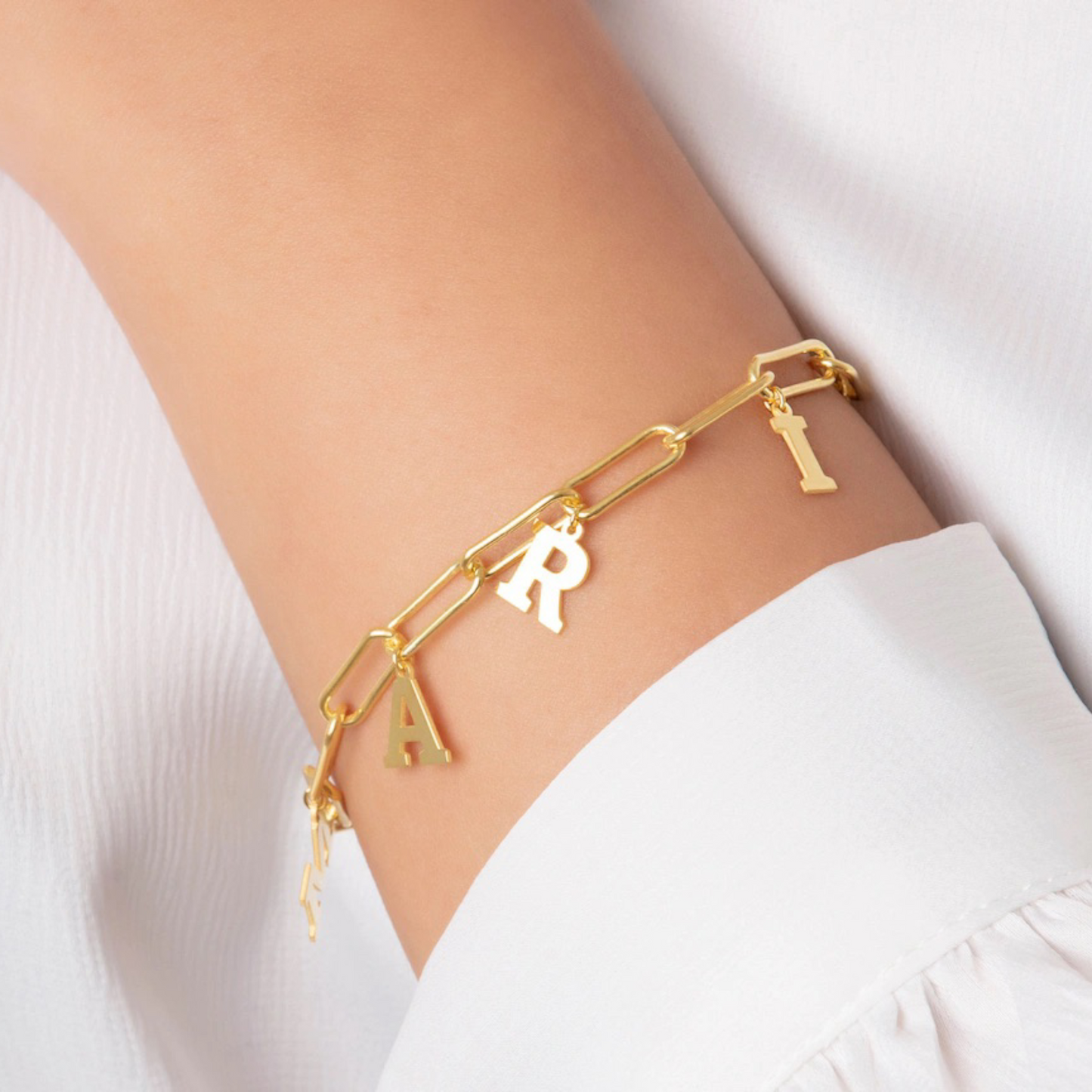 Lettrine | Bracelet en acier inoxydable