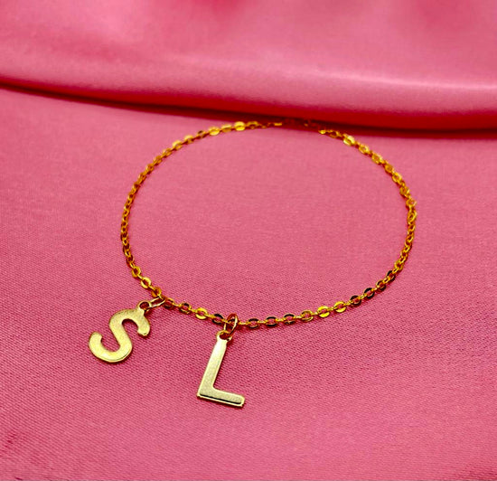 Lettre | Bracelet personnalisé en acier inoxydable